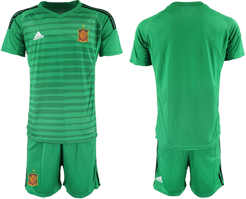 Men 2021 European Cup Spain green goalkeeper Soccer Jersey->spain jersey->Soccer Country Jersey
